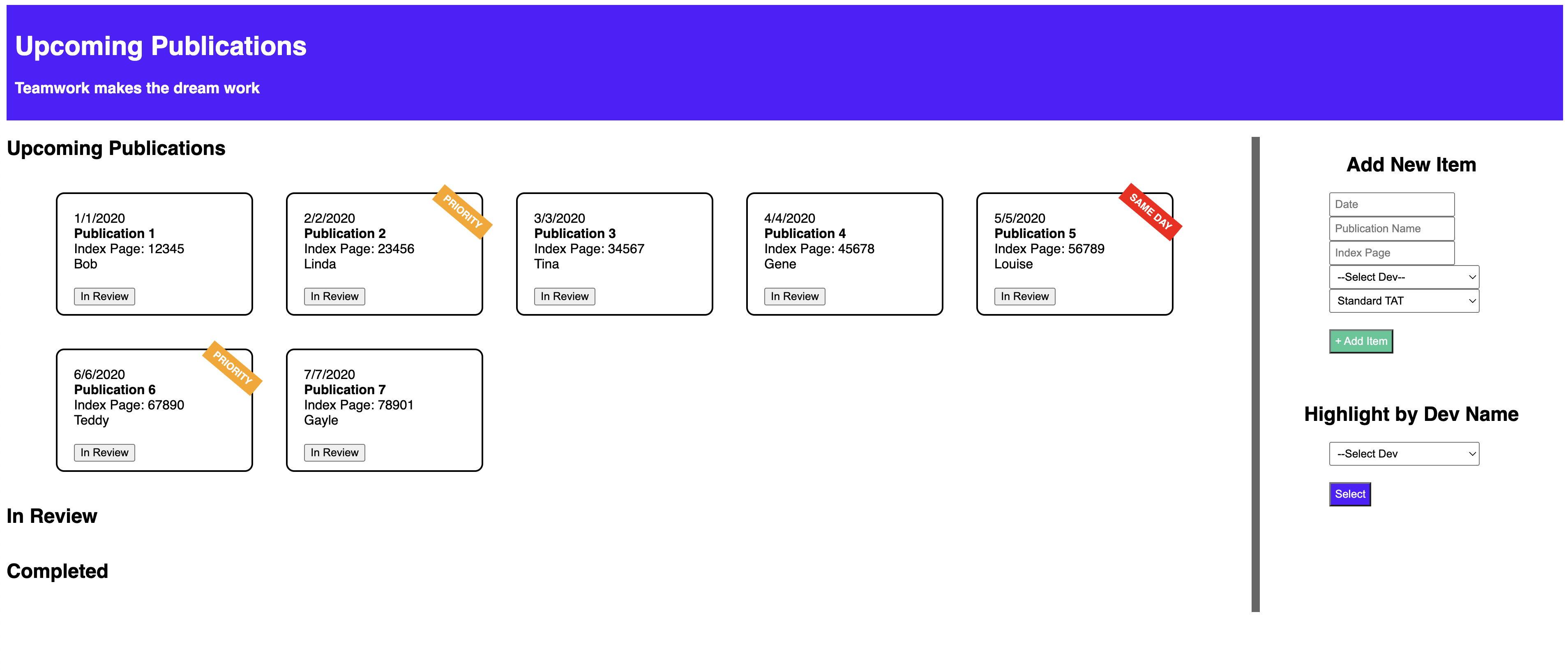 task tracker project screenshot